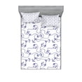 thumbnail image 1 of Ambesonne Anchor Fitted Sheet & Pillow Sham Set, Hand Drawn Anchors, Queen, undefined, 1 of 2