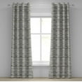 thumbnail image 1 of Ambesonne Anchor Grommet Curtain, Black Stripes Cruise, 50" x 96", Sand Brown White, 1 of 6