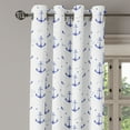 thumbnail image 1 of Ambesonne Anchor Grommet Curtain Single Panel, Aquarelle Marine, 50"x60", Violet Blue and White, 1 of 5