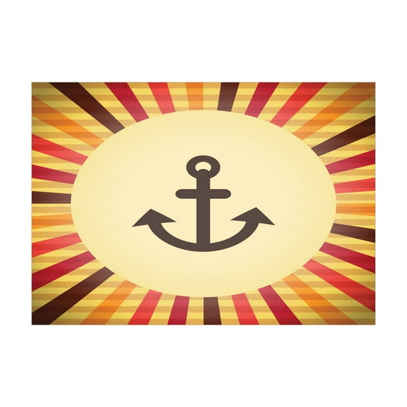 Ambesonne Anchor Jigsaw Puzzle, Pop Art Sailing Anchor, Heirloom-Quality Fun Activity for Family Durable Cardboard, 1000 pcs, Cream Red Orange
