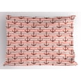 thumbnail image 1 of Ambesonne Anchor Pillow Sham, Grunge Nautical, 36" X 20", Redwood Coral and White, 1 of 2