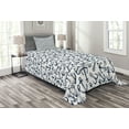 thumbnail image 1 of Ambesonne Anchor Quilted Bedspread Set 2 Pcs, Random Marine, Twin Size, Dark Blue White, 1 of 3