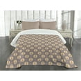 thumbnail image 1 of Ambesonne Anchor Quilted Bedspread Set 3 Pcs, Maritime Pattern Stars, King Size, Mauve Sand Brown Coral, 1 of 5