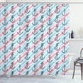 thumbnail image 1 of Ambesonne Anchor Shower Curtain, Abstract Ocean Anchor, 69"Wx70"L, Pale Blue Pale Pink, 1 of 3