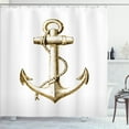 thumbnail image 1 of Ambesonne Anchor Shower Curtain, Nautical Voyage, 69"Wx75"L, Yellow and Black, 1 of 5