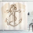thumbnail image 1 of Ambesonne Anchor Shower Curtain, Navy Summer Holiday, 69"Wx84"L, Brown Cream, 1 of 5