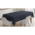 thumbnail image 1 of Ambesonne Anchor Tablecloth Rectangular Table Cover, Small White Anchors, 60"x84", Black White Red, 1 of 4