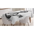 thumbnail image 1 of Ambesonne Anchor Tablecloth Rectangular Table Cover, Vintage Sketch, 60"x84", Black and White, 1 of 4