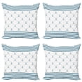 thumbnail image 1 of Ambesonne Anchor Throw Pillow Cover 4 Pack, Abstract Stripes Chain, 18", Slate Blue White, 1 of 6