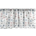 thumbnail image 1 of Ambesonne Anchor Window Valance, Marine Nautical Wheel, 42" x 18", Blue and Red, 1 of 3