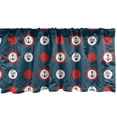 thumbnail image 1 of Ambesonne Anchor Window Valance, Marine Ship Helm Design, 54" X 12", Night Blue Vermilion, 1 of 3