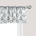 thumbnail image 1 of Ambesonne Anchor Window Valance, Retro Maritime Design, 54" X 12", Navy Blue and White, 1 of 3