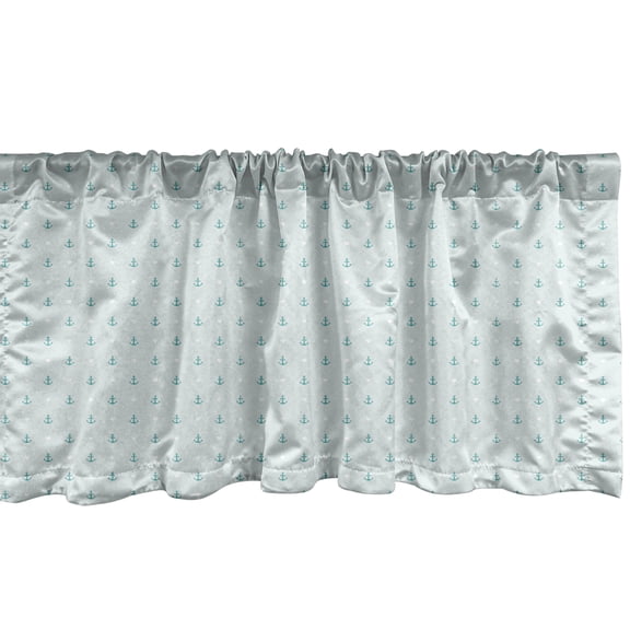 Ambesonne Anchor Window Valance, Small Anchors, 54" X 12",
