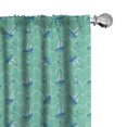 thumbnail image 1 of Ambesonne Anchors Curtains, Ocean Life Inspirations Art, Pair of 28"x95", Seafoam Pale Blue, 1 of 4