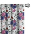 thumbnail image 1 of Ambesonne Anemone Flower Curtains, Colorful Corsage, Pair of 28"x84", Multicolor, 1 of 5