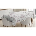 thumbnail image 1 of Ambesonne Anemone Flower Tablecloth Rectangular Table Cover, Bridal Romantic, 52"x70", Pale Pink Purple Lilac, 1 of 4