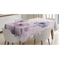 thumbnail image 1 of Ambesonne Anemone Flower Tablecloth Rectangular Table Cover, Retro Buds Field, 60"x84", Pale Blue Pale Pink, 1 of 4