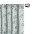 thumbnail image 1 of Ambesonne Animal Window Curtains, Characters Daisy, Each 28" W x 63" L, Mint Green and Baby Blue, 1 of 5