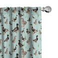 thumbnail image 1 of Ambesonne Animal Window Curtains, Duck Pattern Grass Herbs, Each 28" W x 63" L, Mint Green and Warm Taupe, 1 of 4