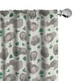 thumbnail image 1 of Ambesonne Animal 4-Panel Curtains, Wombats with Leafy Plants, 56"x95", Ivory Tan, 1 of 4