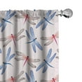 thumbnail image 1 of Ambesonne Animal Art Window Curtains, Dragonfly Wings Art, Each 28" W x 95" L, Pink Blue, 1 of 5