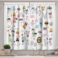 thumbnail image 1 of Ambesonne Animal Art Kitchen Curtains, Superhero Characters Art, 55"x45", White Multicolor, 1 of 1