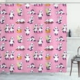 thumbnail image 1 of Ambesonne Animal Art Shower Curtain, Panda Bears Doing Things, 69"Wx84"L, Pale Pink and Multicolor, 1 of 5