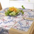 thumbnail image 1 of Ambesonne Animal Art Table Runner & Placemats, Dragonfly Wings Art, Placemat 4 pcs + Runner 16"x72", Pink Blue, 1 of 2