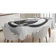 thumbnail image 1 of Ambesonne Animal Art Tablecloth Rectangular Table Cover, Wrestler Gorilla Print, 52"x70", Charcoal Grey White, 1 of 4