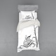 thumbnail image 1 of Ambesonne Animal Bedding Set 3 Pcs, Black Swan in River, Twin, White Black, 1 of 2