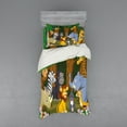 thumbnail image 1 of Ambesonne Animal Bedding Set 3 Pcs, Cartoon Lion, Twin, Brown and Fern Green, 1 of 2