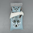 thumbnail image 1 of Ambesonne Animal Bedding Set 3 Pcs, Fluffy Forest Creature, Twin, Pale Blue, 1 of 2