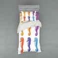 thumbnail image 1 of Ambesonne Animal Bedding Set 3 Pcs, Happy Seahorses Art, Twin, Multicolor, 1 of 2