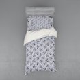 thumbnail image 1 of Ambesonne Animal Bedding Set 3 Pcs, Skull Crossbones Wild, Twin, Black White Purplegrey, 1 of 2