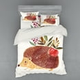 thumbnail image 1 of Ambesonne Animal Bedding Set 4 Pcs, Hedgehog Watercolor, Queen, Multicolor, 1 of 2