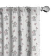 thumbnail image 1 of Ambesonne Animal Cartoon Curtains, Butterfly, Pair of 28"x95", Pale Pink White Grey, 1 of 5