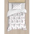 thumbnail image 1 of Ambesonne Animal Cartoon Duvet Cover Sets, Butterfly, 2-Twin, Pale Pink White Grey, 1 of 4