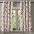 thumbnail image 1 of Ambesonne Animal Cartoon Grommet Curtain, Joyous, 50" x 63", Green Blue Pink, 1 of 6