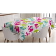 thumbnail image 1 of Ambesonne Animal Cartoon Tablecloth Rectangular Table Cover, Joyous, 60"x84", Green Blue Pink, 1 of 4