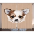 thumbnail image 1 of Ambesonne Animal Curtains 2 Panel Set, Little Furry Friend, 108" x 84", Pale Caramel Warm Taupe, 1 of 3