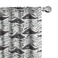 thumbnail image 1 of Ambesonne Animal Curtains, Dotted Fish Retro Fauna, Pair of 28"x95", Grey White, 1 of 5