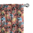 thumbnail image 1 of Ambesonne Animal Curtains, Modern Art, Pair of 28"x95", Multicolor, 1 of 5
