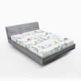 thumbnail image 1 of Ambesonne Animal Fitted Sheet, Birds Sitting on Wires, Queen Size, Pale Green Brown, 1 of 2