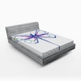 thumbnail image 1 of Ambesonne Animal Fitted Sheet, Butterfly Design Art, Queen Size, Violet Blue, 1 of 2