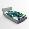 thumbnail image 1 of Ambesonne Animal Fitted Sheet, Cartoon Crocodile, Twin XL Size, Jade Green Blue, 1 of 3