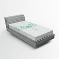 thumbnail image 1 of Ambesonne Animal Fitted Sheet, Dragonfly with Dots, Twin Size, Blue Green, 1 of 2