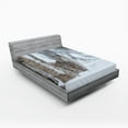 thumbnail image 1 of Ambesonne Animal Fitted Sheet, European Lynx Wilderness, Queen Size, Pale Brown White, 1 of 2
