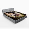 thumbnail image 1 of Ambesonne Animal Fitted Sheet, Exotic Furry Creature, Full Size, Tan, 1 of 2