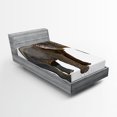 thumbnail image 1 of Ambesonne Animal Fitted Sheet, Exotic Savannah Creature, Twin Size, Grey, 1 of 2