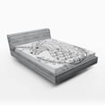 thumbnail image 1 of Ambesonne Animal Fitted Sheet, Fantasy Unicorn, Full Size, Black White, 1 of 2